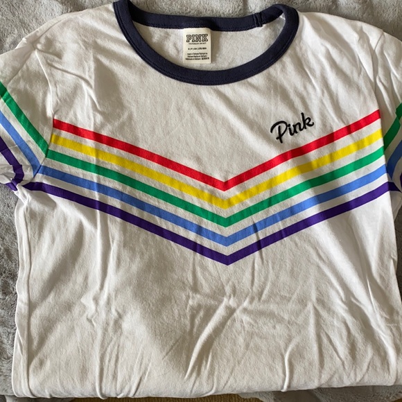 PINK Rainbow Tee - Picture 1 of 1